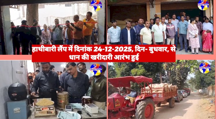 हाथीबारी लैंप में धान की खरीदारी आरम्भ हुई