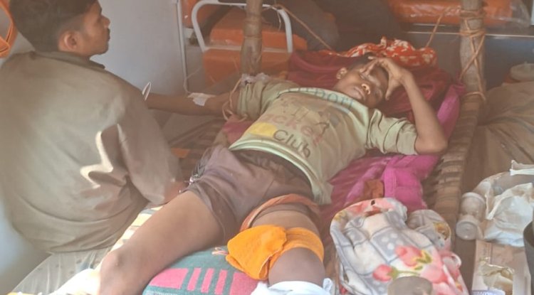 माओवादियों द्वारा लगाया गया आईडी ब्लास्ट होने से ग्रामीण घायल