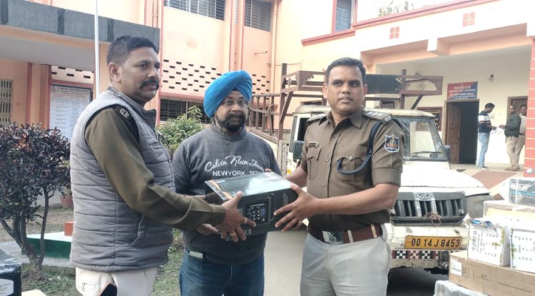 चोरी हुए इलेक्ट्रॉनिक सामान पुलिस ने शिघ्र ही किया बरामद 