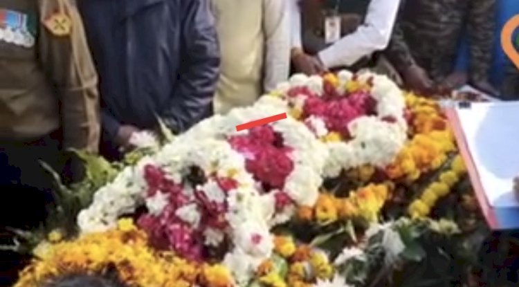 शहीद पिता को एक वर्षीय बेटे ने दी मुखाग्नि