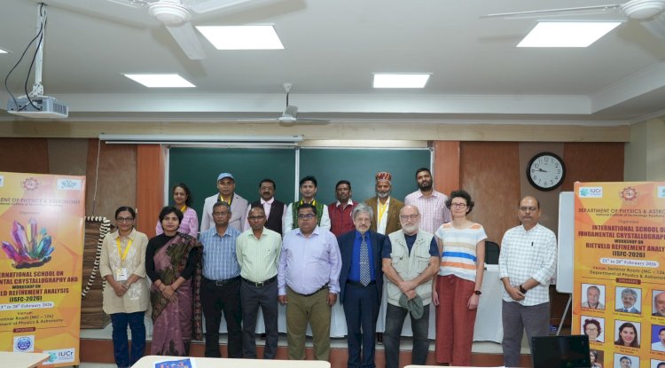 क्रिस्टलोग्राफी और रीटवेल्ड रिफाइनमेंट एनालिसिस पर छह दिवसीय वर्कशॉप का उद्घाटन