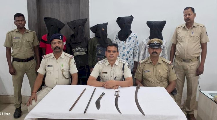 डकैती की योजना बनाते घातक हथियार के साथ 5 गिरफ्तार
