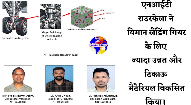 एनआईटी राउरकेला ने विमान लैंडिंग गियर के लिए ज्यादा उन्नत और टिकाऊ मैटेरियल विकसित किया