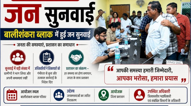 बालीशंकरा प्रखण्ड अंचल में संयुक्त जन सुनवाई