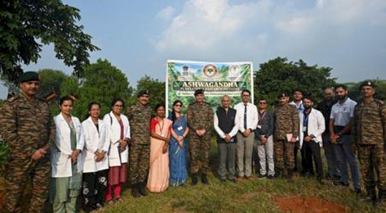 अश्वगंधा पौधारोपण एवं अनुसंधान पहल की शुरुआत