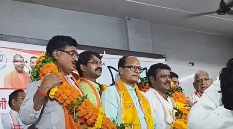 भारतीय जनता पार्टी के नवनियुक्त जिला प्रभारी एवं क्षेत्रीय महामंत्री का भव्य स्वागत