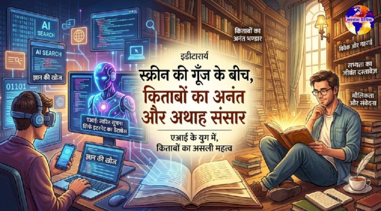 स्क्रीन की गूँज के बीच किताबों का अनंत और अथाह संसार