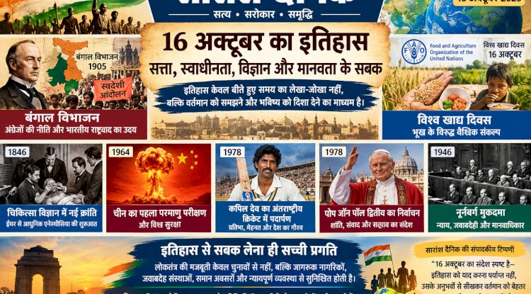 16 अक्बटूर: सत्ता स्वाधीनता विज्ञान और मानवता के सबक