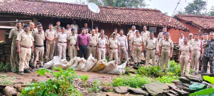 अवैद्य शराब निर्माण स्थल पर अबकारी विभाग का छापा 