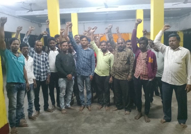 शिल्पनगर ठेका श्रमिक संघ कर रहे है आंदोलन की तैयारी  