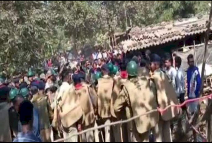 गणेश बस्ती हटाए जाने को लेकर तनाव 