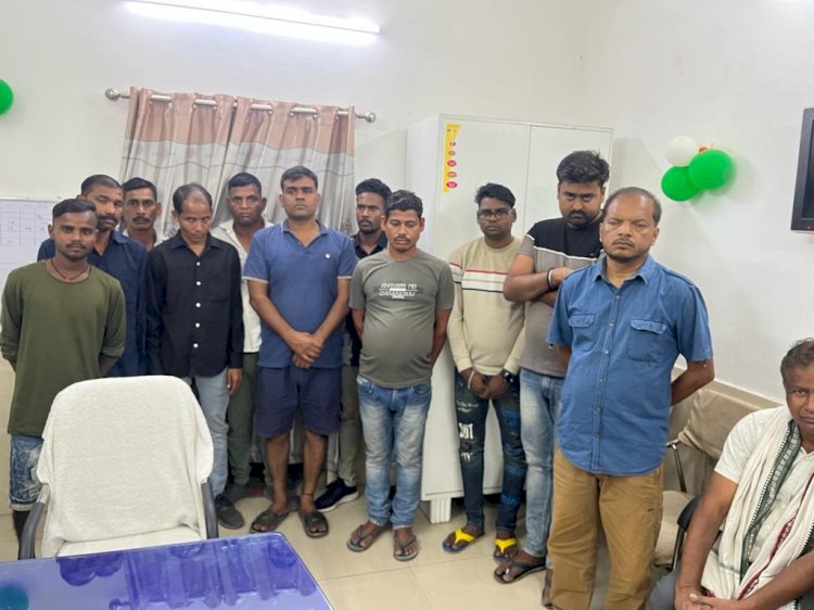 ग्यारह जुआडी पुलिस की गिरफ्त में 