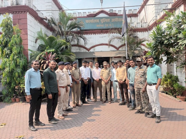 गुजरात पुलिस दल का छत्तीसगढ़ भ्रमण 