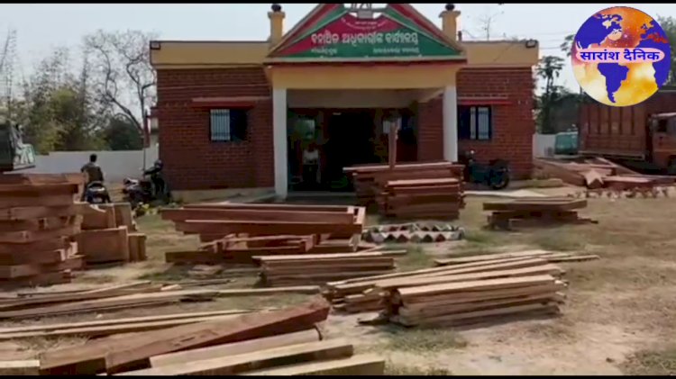 राउरकेला वन विभाग को कीमती लकडीयो का जाखिरा बरामद 