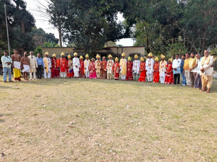 श्रीराम मंदिर प्रांगण में दस जोडो ने किया सामूहिक विवाह 