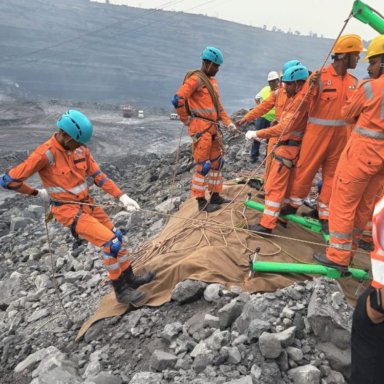 तालचेर के कोयला खान में  मोक ड्रील 