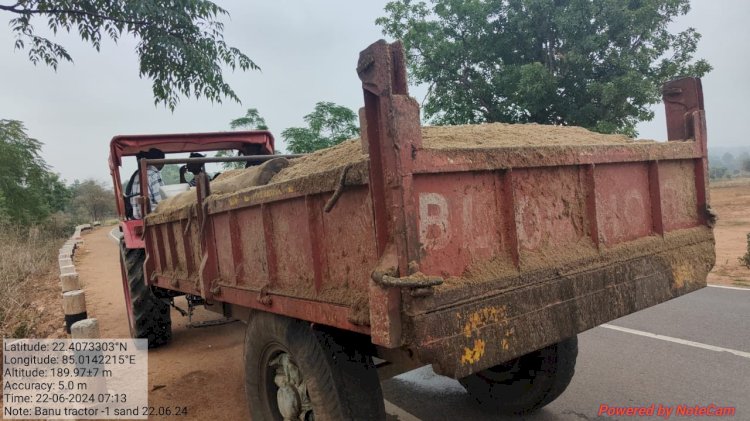 बालू की अवैध खनन और परिवहन पर वन विभाग की सख्त कार्रवाई 