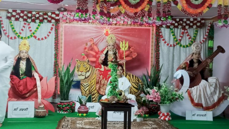 चैतन देवियों की भव्य झांकी का आयोजन 