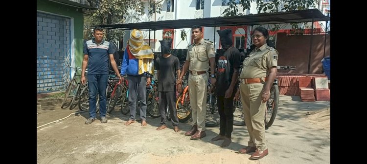 चोरी की 26 साइकिल के साथ आरोपी गिरफ्तार 