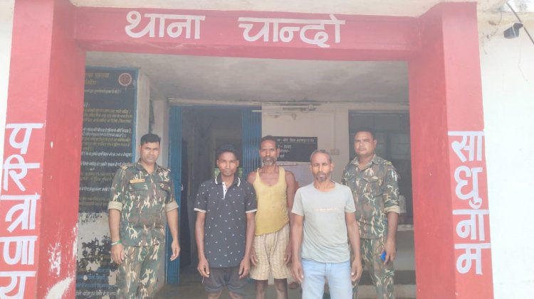  पशुओं को बुचड़ खाने में लेकर जाते पशु तस्कर गिरफ्तार 