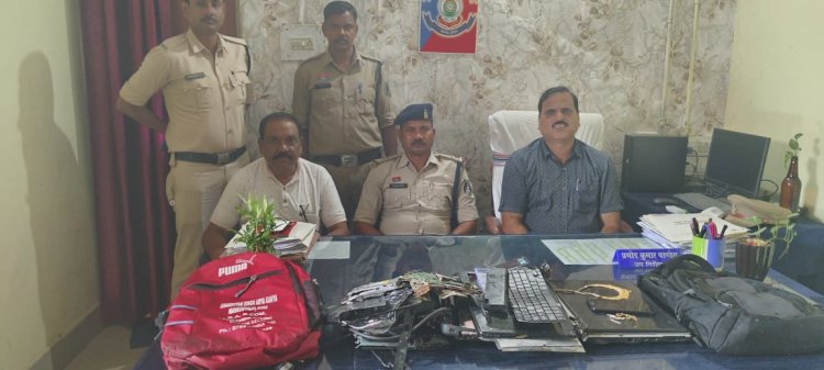 24 घण्टों में चोरी का पर्दाफाश चोरी हुई सामग्री बरामद