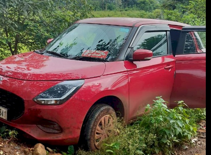 लोको पायलटों को लेकर डांगुआपोशी आ रही स्विफ्ट कार दुर्घटनाग्रस्त