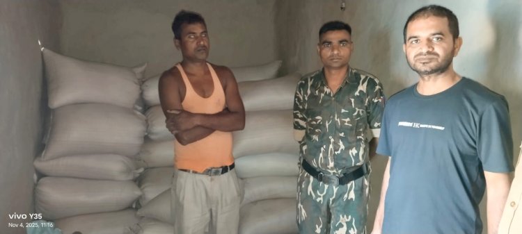 43 बोरी अवैध धान जब्त