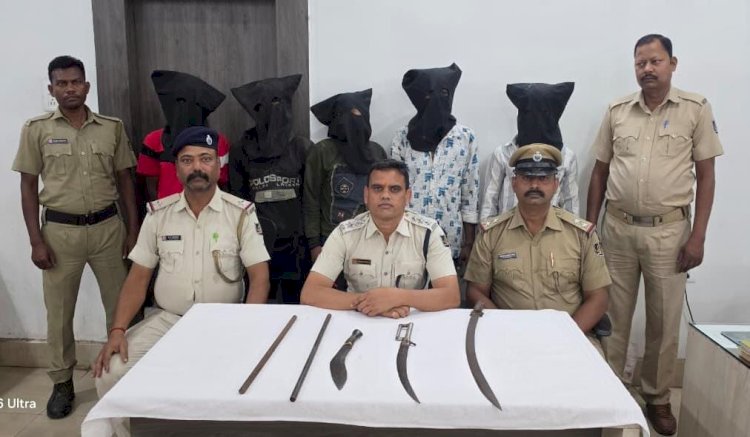 डकैती की योजना बनाते घातक हथियार के साथ 5 गिरफ्तार
