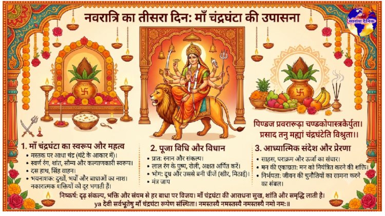 नवरात्रि का तीसरा दिन: माँ चंद्रघंटा की उपासना